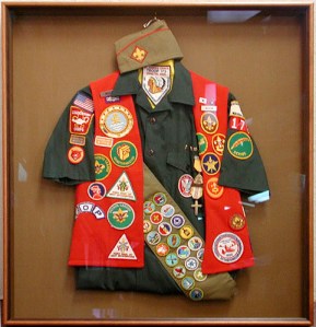 Full regalia for the BSA uniform; although I have all this stuff, I just wore the shirt
